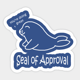 Seal of Approval White Pocket Sticker